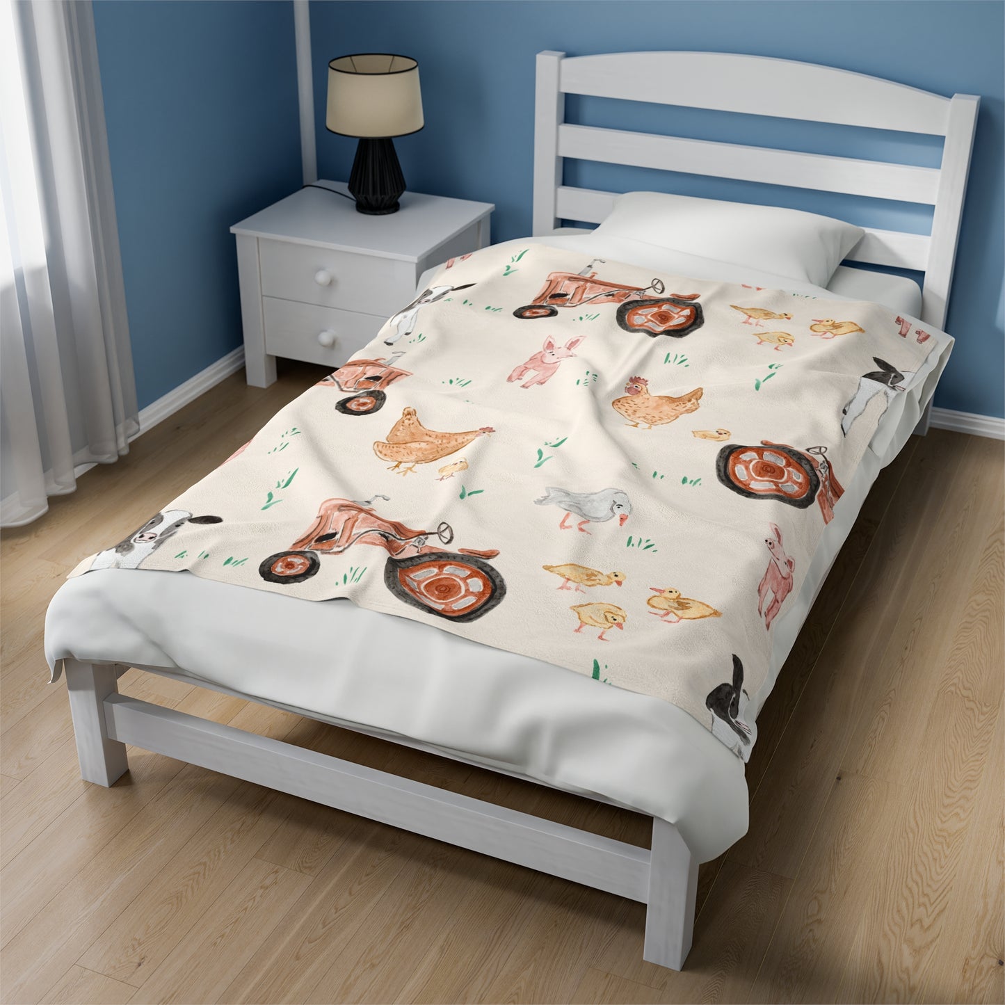 Boys On The Farm Plush Blanket