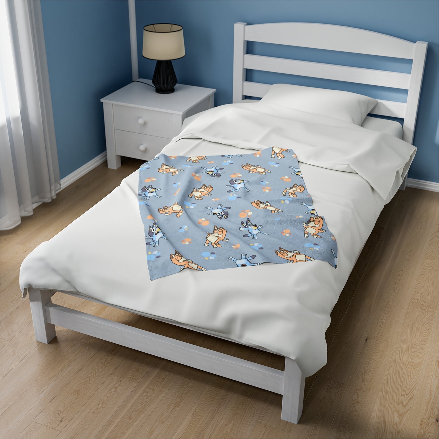 Blue Dog Plush Blanket