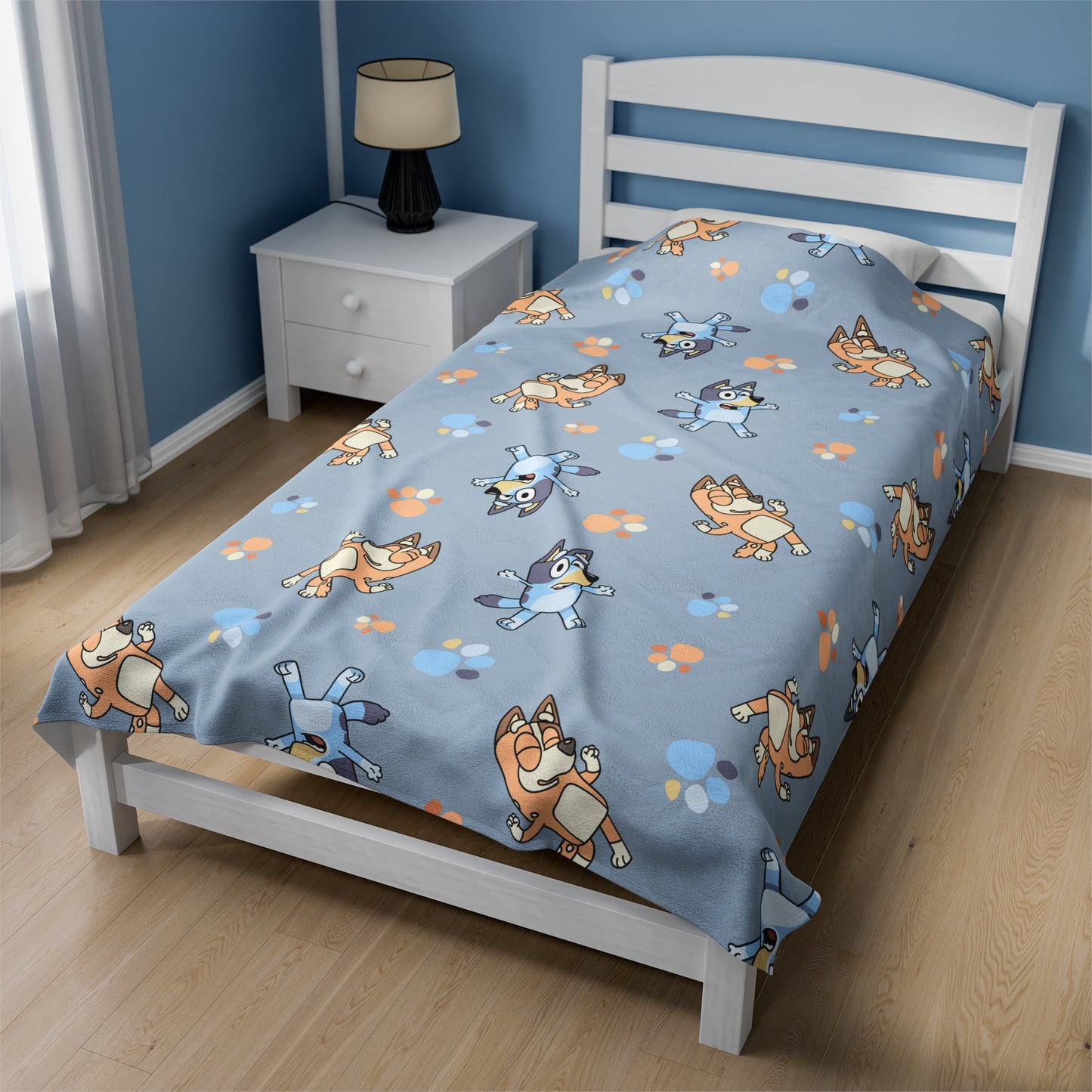 Blue Dog Plush Blanket