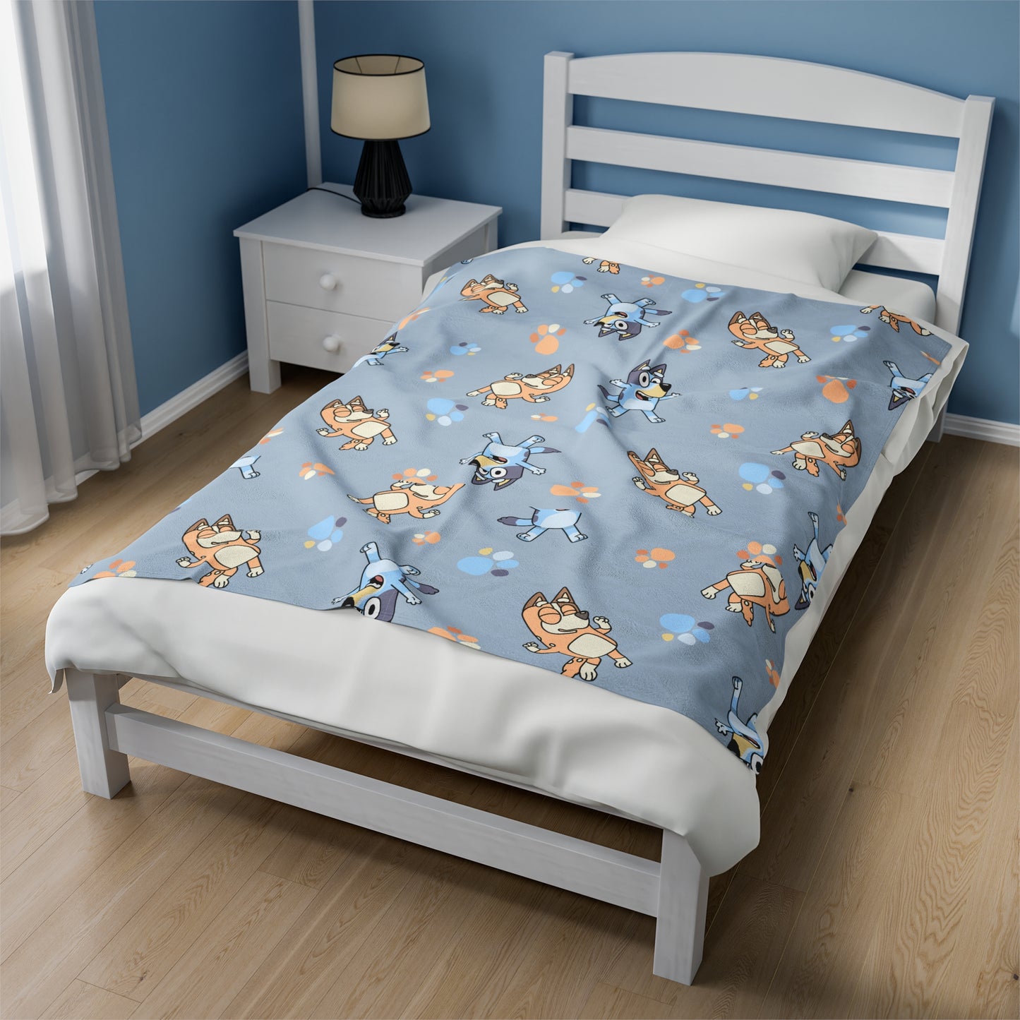 Blue Dog Plush Blanket