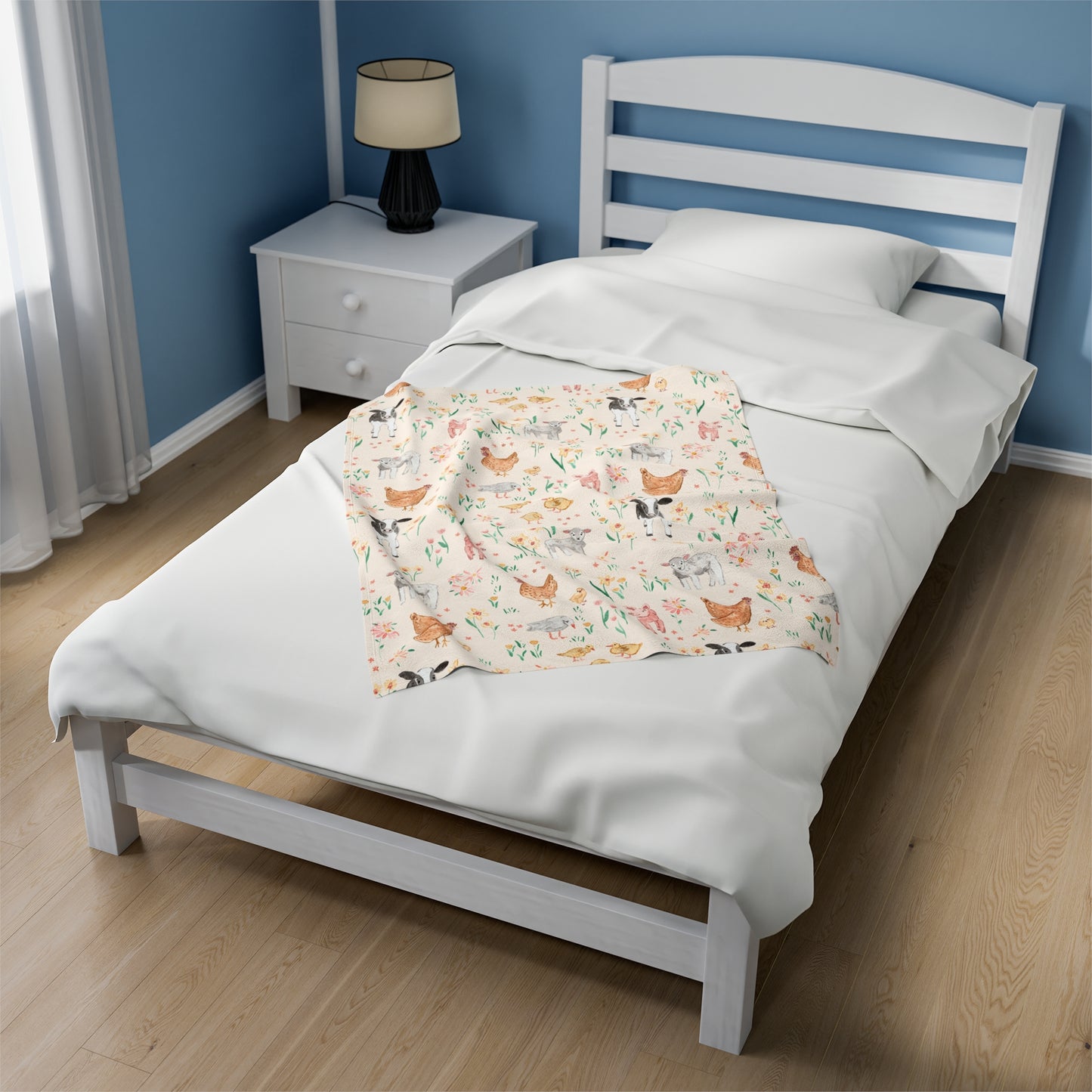 Girls On The Farm Plush Blanket